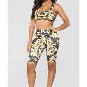 Fashion Nova Elle Lounge Set Size‎ XL WORKOUT Athleisure GYM CLUB SEXY BAROQUE